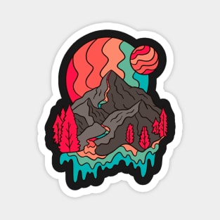 Rainbow Mountain Magnet