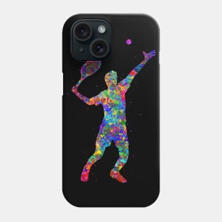 Tennis player watercolor Phone Case