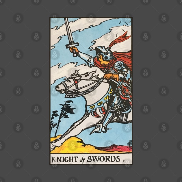 Knight of swords tarot card by Nate's World of Tees