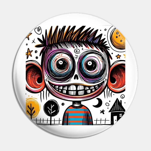 Creepy Portrait Pin by simonebonato99@gmail.com