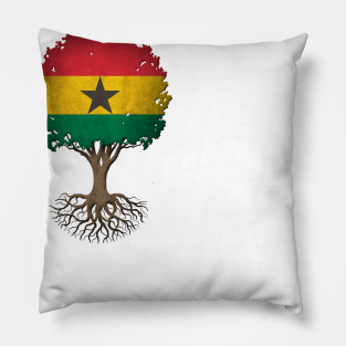 Tree of Life with Ghana Flag Pillow