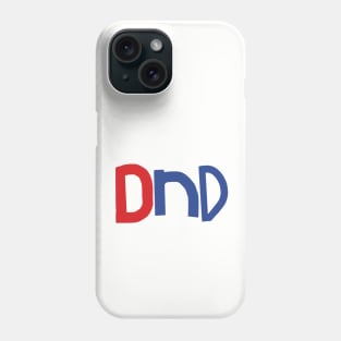 DND Typography in Red and Blue Phone Case