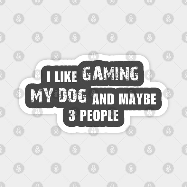 I LIKE GAMING AND MAYBE 3 PEOPLE Magnet by bisho2412