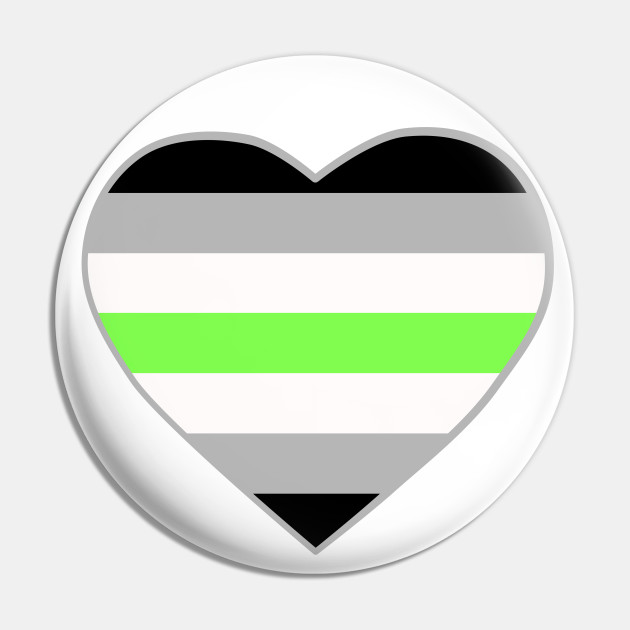 Pride Flag Heart Agender Pride Month Pin Teepublic
