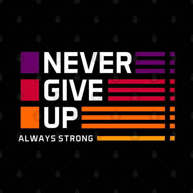 never give up new style unisex by bakry