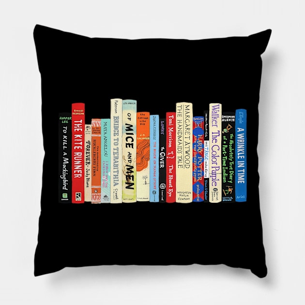 Banned Books Stack Pillow by HipHopTees