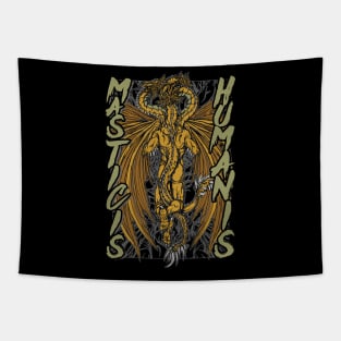Great Gold Dragon Script Tapestry