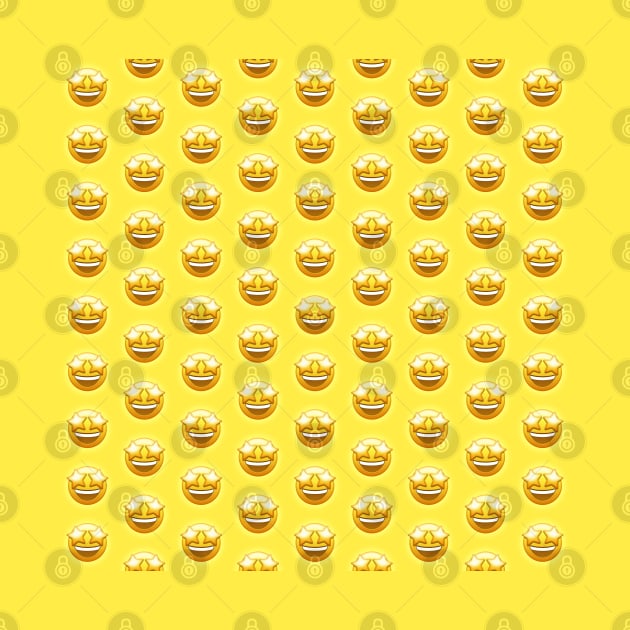 Star-Struck Emoji Pattern | Pop Art by williamcuccio