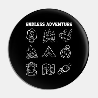 Endless Camping Adventure Pin