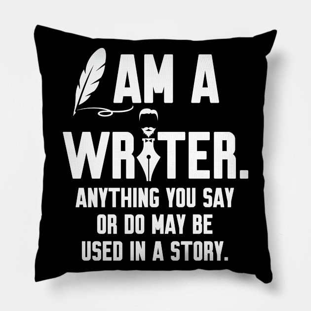 I Am a Writer Funny Pillow by Work Memes