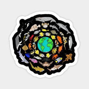 World Oceans Day Sea Life Enviromental Earth Day Magnet