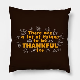 Thanksgiving Thankful Slogan Pillow