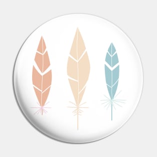 Naive pastel feathers Pin