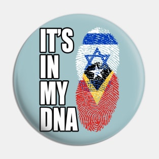 Israel And Timorese Mix Heritage DNA Flag Pin