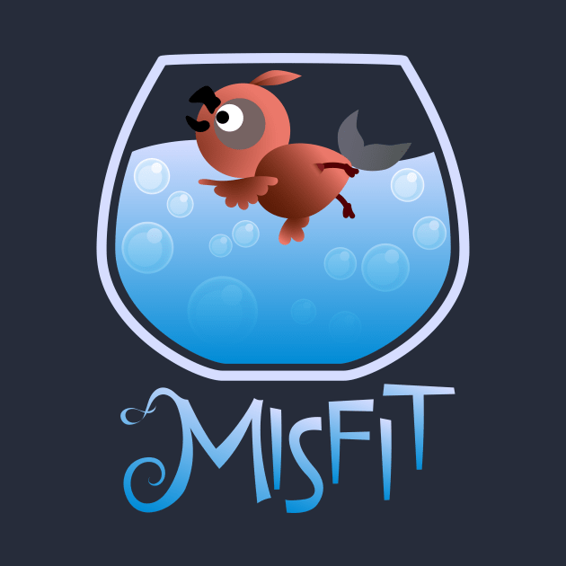 Misfit - Swimming Bird by JPenfieldDesigns