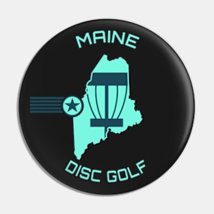 Maine Disc Golf - Light Green Shape Pin