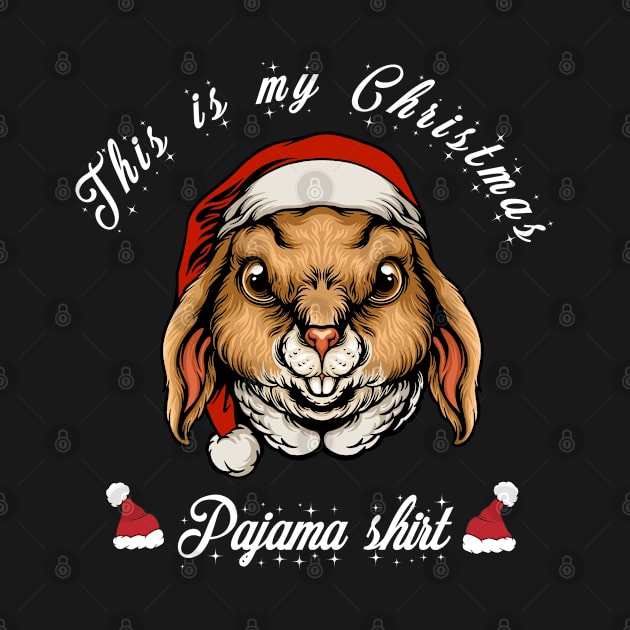 This Is My Christmas Pajama Outfit Xmas Lights Funny Bunny by Yourfavshop600