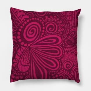 Magenta Swirly Chaos Pillow