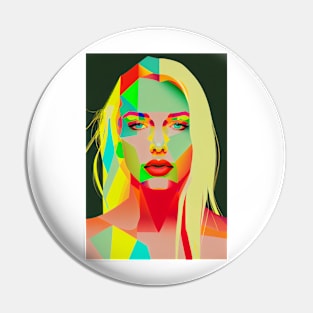 Modern pop art style woman portrait Pin