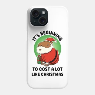 It's begining to cost a lot like Christmas Capybara Santa Phone Case