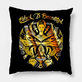 Black Gold Butterfly Goddess Black Is Beautiful Pillow