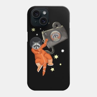 Space Raccoon. Trash pandas in the space Phone Case