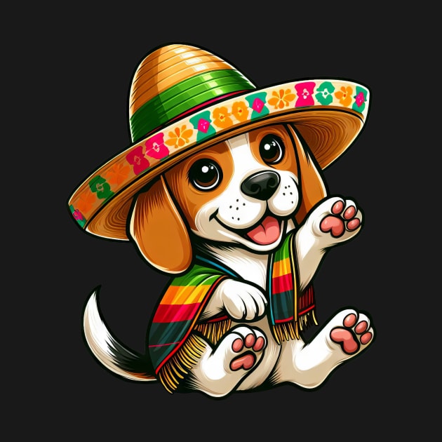 Cinco de Mayo Beagle Dog Fiesta by HBfunshirts