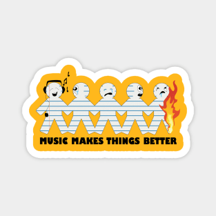 Music Makes Things Better Magnet