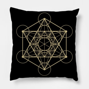 Metatron's Cube Golden Pillow