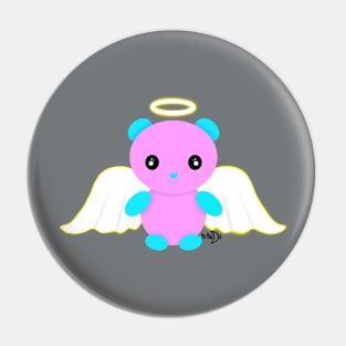 Angel bear - pink/blue Pin