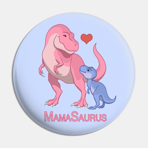 Mamasaurus Mommy & Baby Boy T-Rex Dinosaurs Pin by csforest