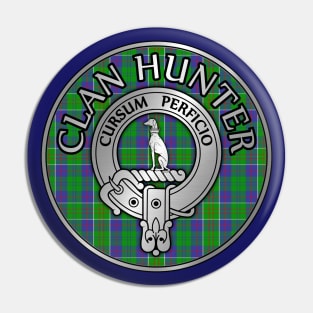 Clan Hunter Crest & Tartan Pin