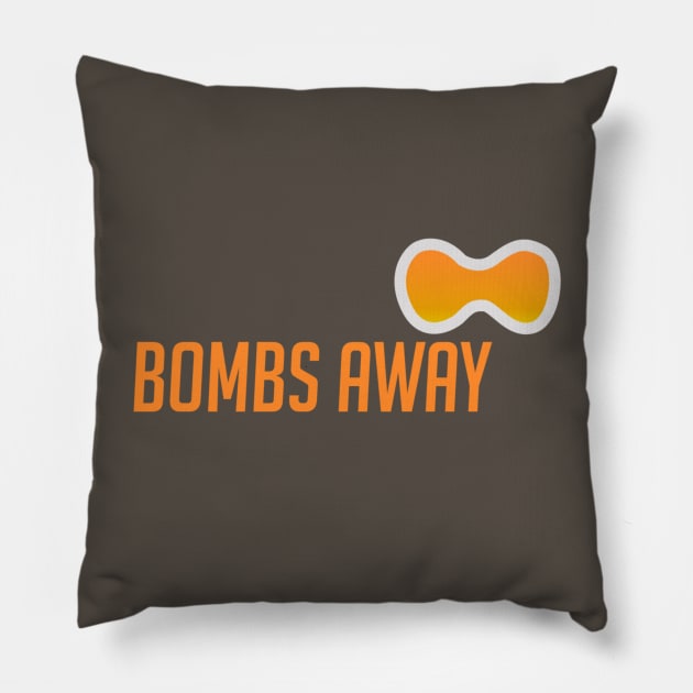 Bombs away Pillow by badgerinafez