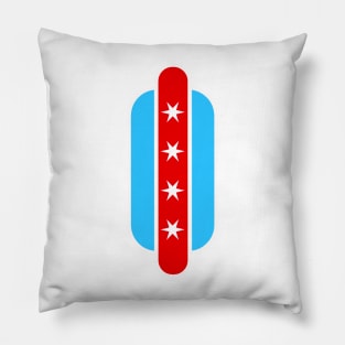 Chicago Hot Dog Flag Pillow