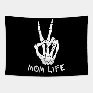 Mom life - skull Tapestry