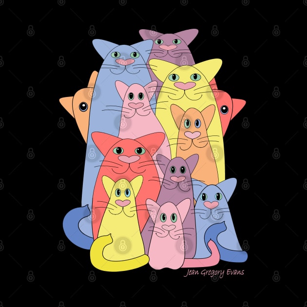 Twelve Cats For Happiness by JeanGregoryEvans1