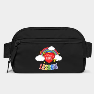 Lesbow Rainbow Heart Gay Pride Month t-shirt Shirt Tee Gift Bag