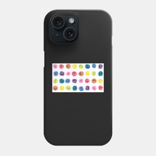 Fluffy Rainbow Monster Faces Polka Dot Phone Case