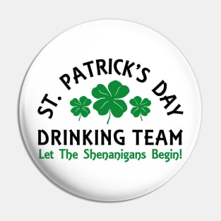 Drinking Team - St. Patrick's Day Pin