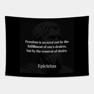 Epictetus's Wisdom: Securing Freedom Through Liberation from Desires Tapestry