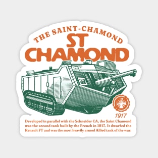 ST CHAMOND - WW1 French Tank Magnet