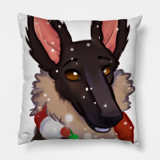 Cute Belgian Shepherd Drawing Pillow