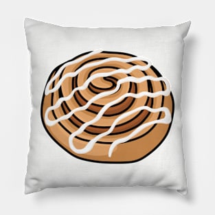 Iced Cinnamon Swirl Cute Illustration Pillow