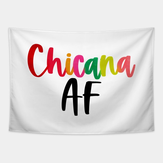 Chicana AF Tapestry by quirkylatinaco