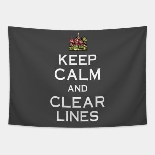 Keep Calm and Clear Lines Tapestry