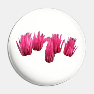 Row of Pink Flowers Pin