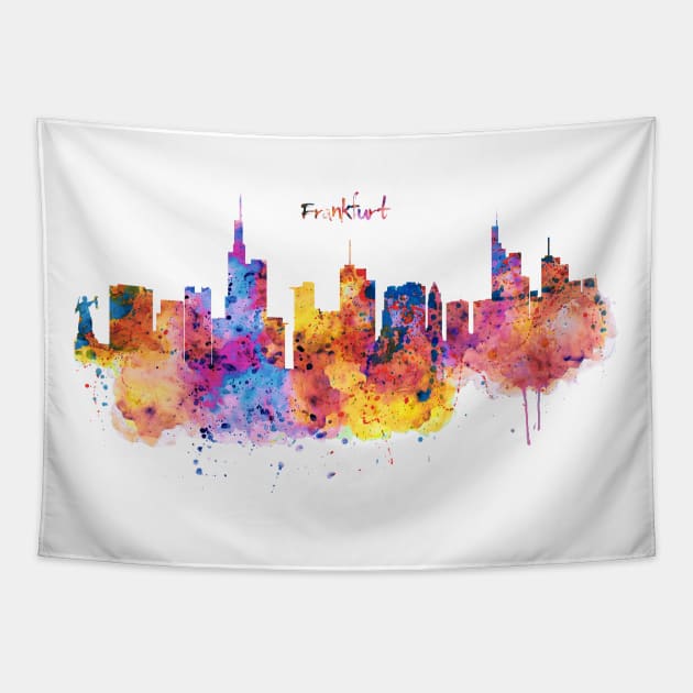 Frankfurt Watercolor Tapestry by Marian Voicu