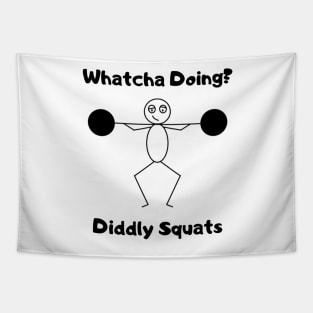 Didly Squat Fitness Sly the Stick Guy Tapestry