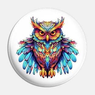 Colorful Owl #2 Pin