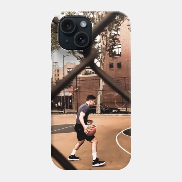 Basketball, Grand Canal Court, Tribeca, NYC Phone Case by eleonoraingrid